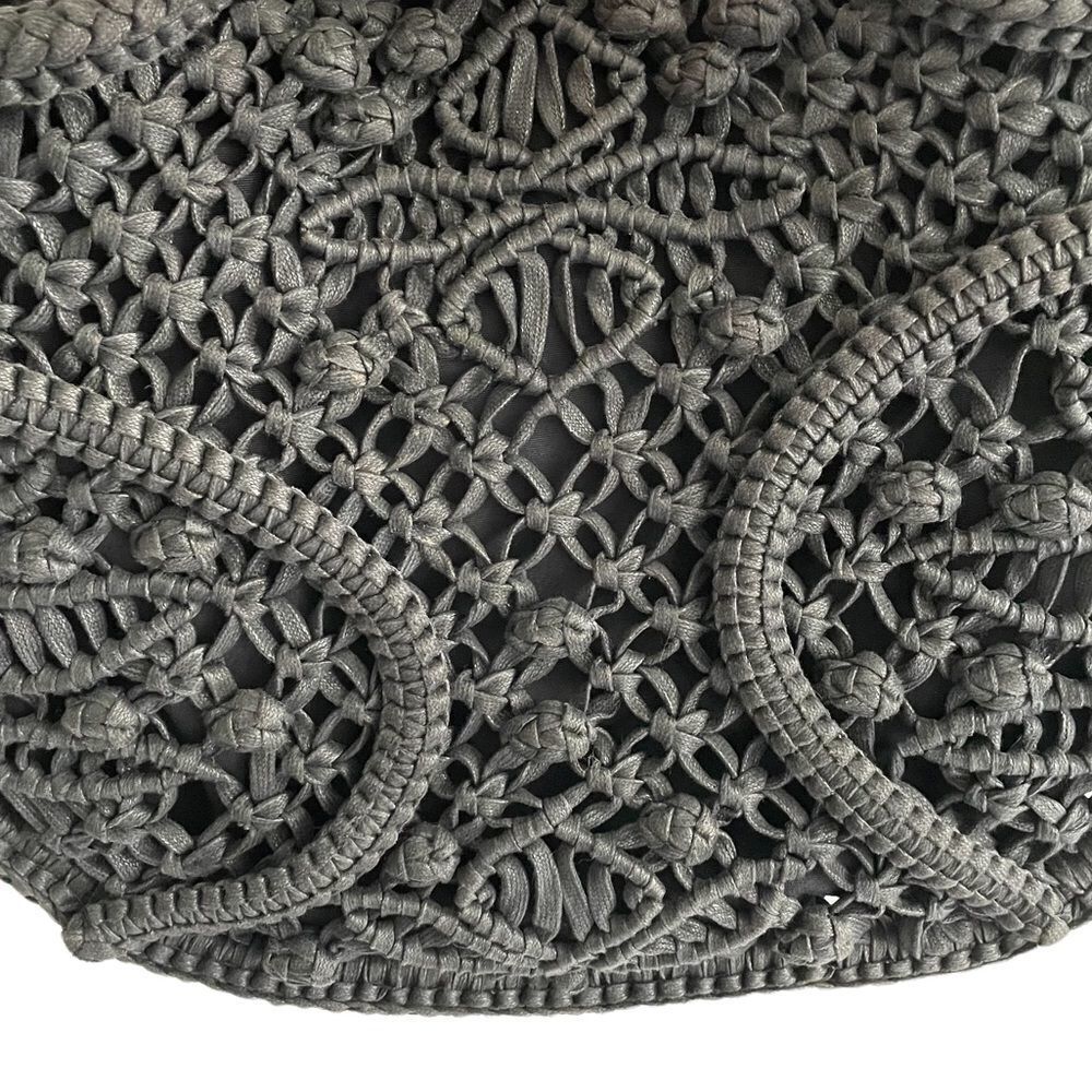 MADE On Earth For David & Scotti Boho Macramé Bag Purse Black - Picture 8 of 11